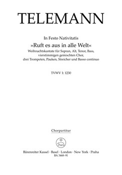 Ruft es aus in alle Welt -Weihnachtskantate- by Telemann Georg Philipp for SSolo/ASol
