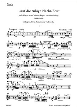 Auf die ruhige Nachtzeit (1958) (Sternenbunter Himmelsthron) by Huber Klaus for