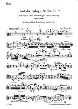 Auf die ruhige Nachtzeit (1958) (Sternenbunter Himmelsthron) by Huber Klaus for