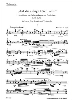 Auf die ruhige Nachtzeit (1958) (Sternenbunter Himmelsthron) by Huber Klaus for