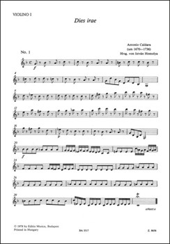 Dies irae -Sequenz-Komposition fur Solostimmen Chor und Orchester- by Caldara Antonio for