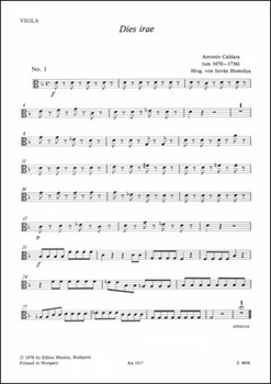 Dies irae -Sequenz-Komposition fur Solostimmen Chor und Orchester- by Caldara Antonio for