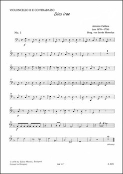 Dies irae -Sequenz-Komposition fur Solostimmen Chor und Orchester- by Caldara Antonio for