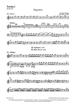 Magnificat C-Dur -LobGesang der Maria- by Caldara Antonio for