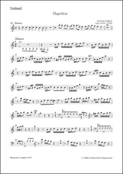 Magnificat C-Dur -LobGesang der Maria- by Caldara Antonio for