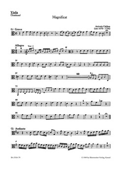 Magnificat C-Dur -LobGesang der Maria- by Caldara Antonio for