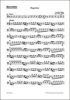 Magnificat C-Dur -LobGesang der Maria- by Caldara Antonio for