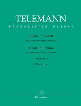 Sonate for Flute and Basso continuo Nr. 1 B minor TWV 41:h4 -"Tafelmusik I"- by Telemann Georg Philipp for Fl/Bc