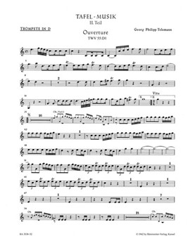 Ouverture und Conclusion D-Dur TWV 55:D1 (aus "Tafelmusik II") by Telemann Georg Philipp for