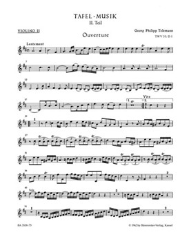 Ouverture und Conclusion D-Dur TWV 55:D1 (aus "Tafelmusik II") by Telemann Georg Philipp for
