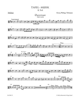 Ouverture und Conclusion D-Dur TWV 55:D1 (aus "Tafelmusik II") by Telemann Georg Philipp for