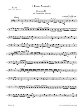 Concerto III G-Dur RV 310 (aus "L'Estro armonico" op. 3) by Vivaldi Antonio Lucio for