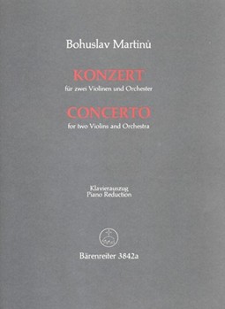 Concerto For 2 Violins by Martinu Bohuslav for Violin Duet