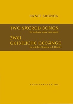 Two sacred songs (two geistliche Gesange) fur mittlere Stimme und Klavier op. 112 (1952/1959) by Krenek Ernst for miVoice/pi