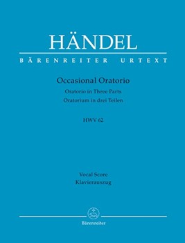 Occasional Oratorio by Handel George Frideric for SATB