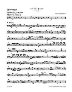 Concerto grosso G-Dur op. 3/3 HWV 314 by Handel George Frideric for