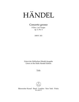 Concerto grosso F-Dur op. 3/4 HWV 315 by Handel George Frideric for