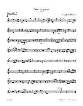 Concerto grosso d-Moll op. 3/5 HWV 316 by Handel George Frideric for