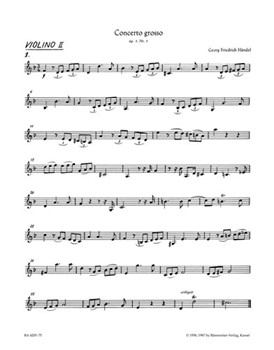 Concerto grosso d-Moll op. 3/5 HWV 316 by Handel George Frideric for