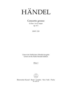 Concerto grosso G-Dur op. 6/1 HWV 319 by Handel George Frideric for
