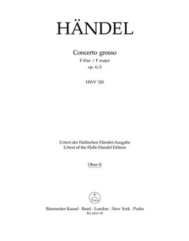 Concerto grosso F-Dur op. 6/2 HWV 320 by Handel George Frideric for