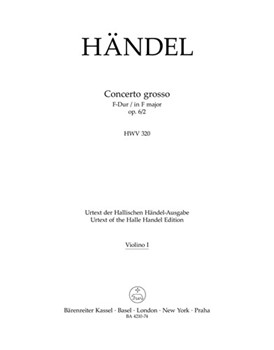 Concerto grosso F-Dur op. 6/2 HWV 320 by Handel George Frideric for