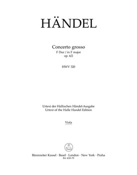 Concerto grosso F-Dur op. 6/2 HWV 320 by Handel George Frideric for