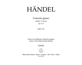 Concerto grosso e-Moll op. 6/3 HWV 321 by Handel George Frideric for