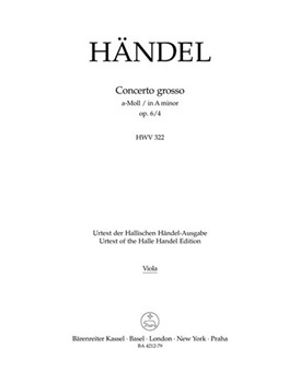 Concerto grosso a-Moll op. 6/4 HWV 322 by Handel George Frideric for