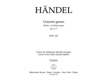 Concerto grosso B-Dur op. 6/7 HWV 325 by Handel George Frideric for