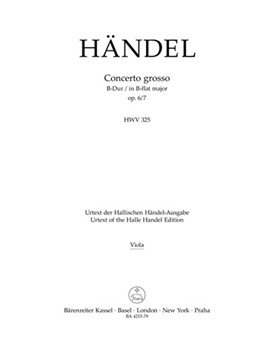 Concerto grosso B-Dur op. 6/7 HWV 325 by Handel George Frideric for