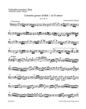 Concerto grosso d-Moll op. 6/10 HWV 328 by Handel George Frideric for