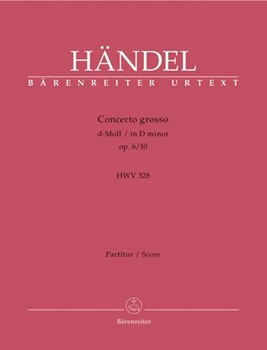Concerto Grosso Opus 6 #10 D Minor by Handel George Frideric for Full Score