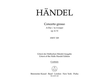 Concerto grosso A major op. 6/11 HWV 329 by Handel George Frideric for