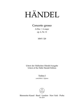 Concerto grosso A major op. 6/11 HWV 329 by Handel George Frideric for