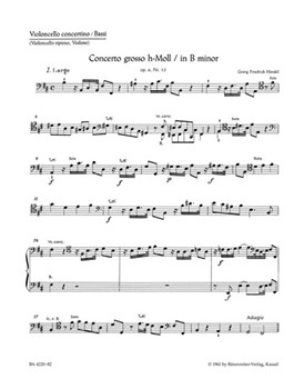 Concerto grosso h-Moll op. 6/12 HWV 330 by Handel George Frideric for