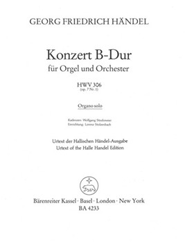 Organ Concerto B-flat major op. 7/1 HWV 306 -Concerto for Organ (Harpsichord) and Orchestra- by Handel George Frideric for