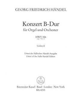 Organ Concerto B-flat major op. 7/1 HWV 306 -Concerto for Organ (Harpsichord) and Orchestra- by Handel George Frideric for