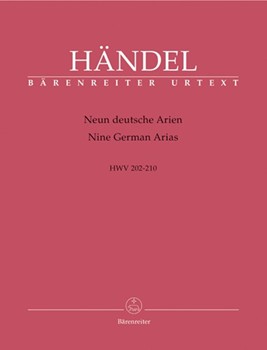 Nine German Arias HWV 202-210 by Handel George Frideric for SSolo/V(Fl