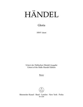 Gloria HWV deest by Handel George Frideric for