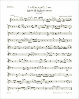 I will magnify thee HWV 250b by Handel George Frideric for