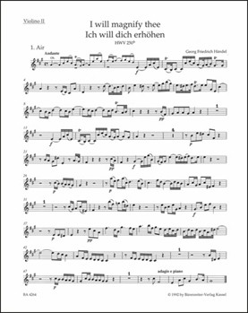 I will magnify thee HWV 250b by Handel George Frideric for