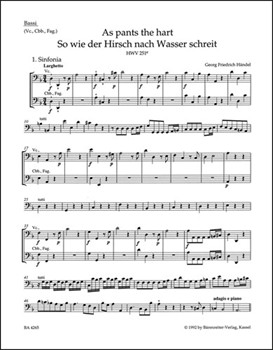 As pants the hart HWV 251e by Handel George Frideric for