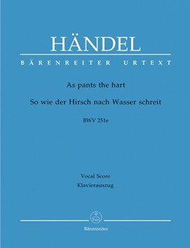 As Pants The Hart by Handel George Frideric - Kohs Andreas - for SATB