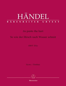 As pants the hart HWV 251e by Handel George Frideric for SSolo/ASol
