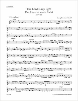 The Lord is my light HWV 255 by Handel George Frideric for
