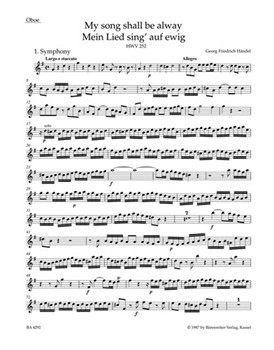 My song shall be alway HWV 252 by Handel George Frideric for