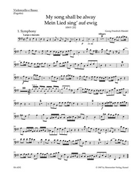 My song shall be alway HWV 252 by Handel George Frideric for