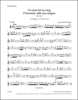 O come let us sing HWV 253 by Handel George Frideric for