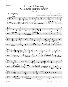 O come let us sing HWV 253 by Handel George Frideric for